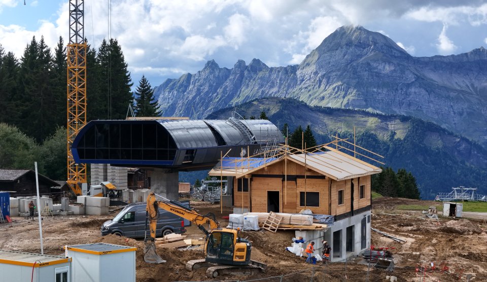 Construction gare aval 