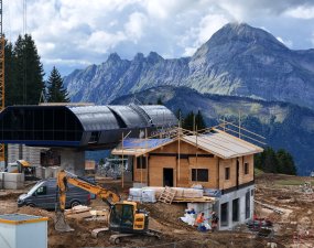Construction gare aval