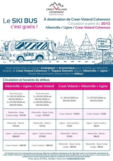 Navettes Albertville - Crest-Voland Cohennoz