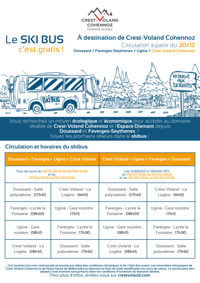 Navettes Doussard - Crest-Voland Cohennoz