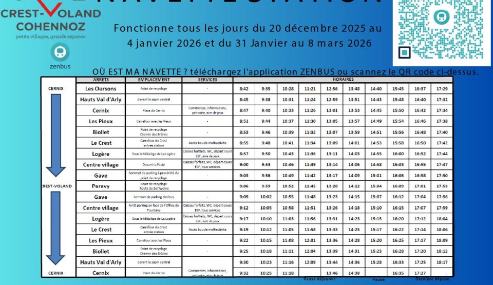 Navettes Crest-Voland Cohennoz