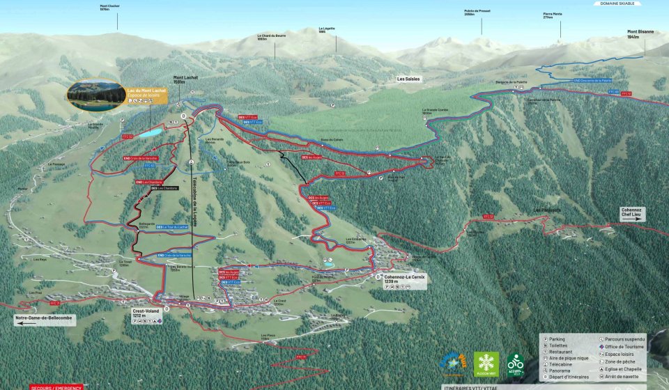 Plan VTT à Crest-Voland Cohennoz